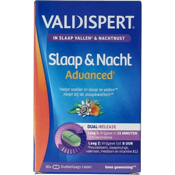 Valdispert Slaap & Nacht Advanced 30 tabletten
