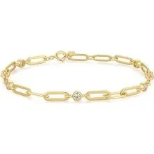 Ania Haie Gold Paper Clip Chain Bracelet S
