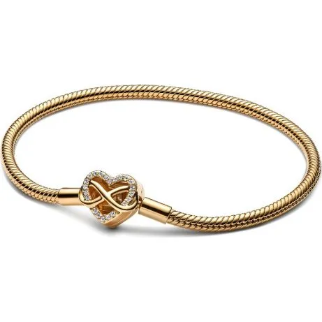 Pandora Moments Armband 563758C01 Goudkleurig met Hart en Infinity