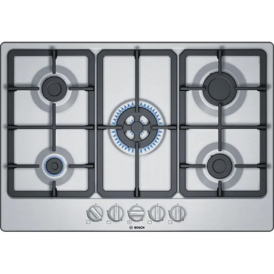 Bosch PGQ7B5B90 Gaskookplaat 75 cm Inox 5 Branders