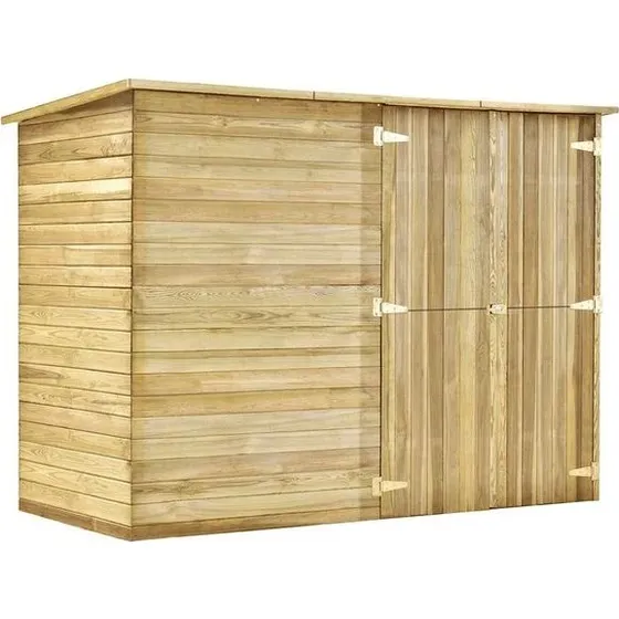 vidaXL Fietsschuur 232x110x170 cm geïmpregneerd grenenhout
