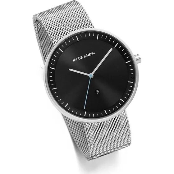 Jacob Jensen Strata JJ278 Herenhorloge RVS Zilver Zwart