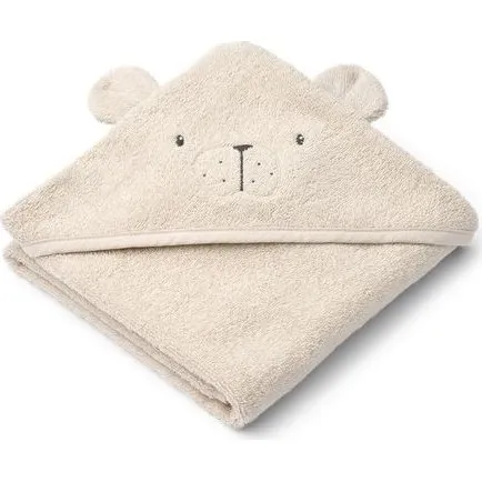 Liewood Albert Polarbear Badcape Zand 70x70 cm