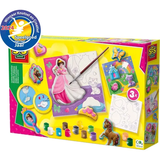 SES Gieten en Schilderen Prinsessen 3x 12 Kleuren Verf