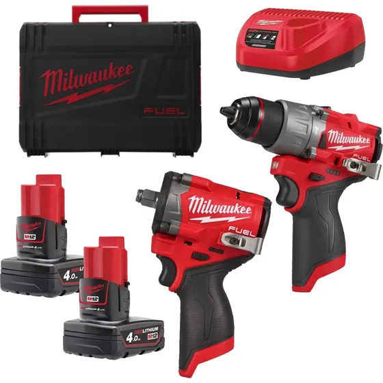 Milwaukee M12 FPP2X2-402X 12V Accu Combiset met 2x 4.0Ah