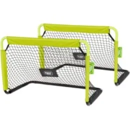 EXIT Tempo Voetbaldoel 90x60 cm Set van 2 (Groen/Zwart)