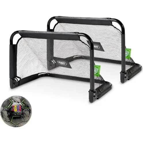 EXIT Pico Mini Voetbaldoel Set van 2, 90 x 60 x 60 cm, Zwart