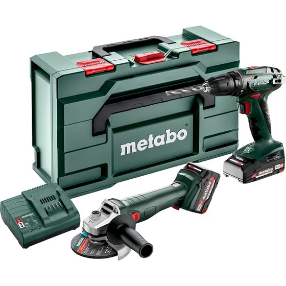 Metabo Combo Set 2.4.3 18 V BS 18 + W 18 L 9-125 met metaBOX 165 L