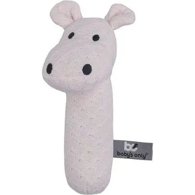Baby's Only Gebreide Nijlpaard Rammelaar Classic Roze