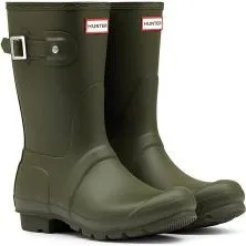 Hunter Women's Original Short Wellington Boots Donkergroen