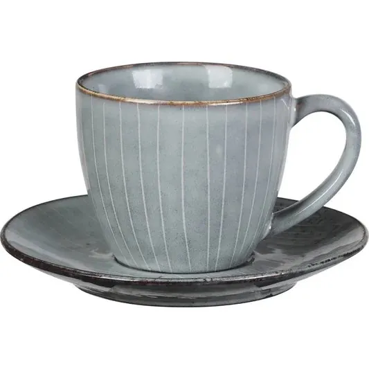 Broste Copenhagen Nordic Sea Kop met Schotel 15 cl zacht blauw