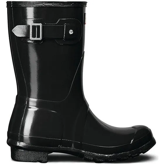 Hunter Women's Original Short Gloss Wellington Boot Zwart