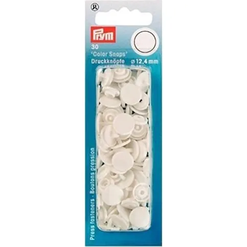 Prym Color Snaps Drukknop Wit 12,4 mm, 30 stuks