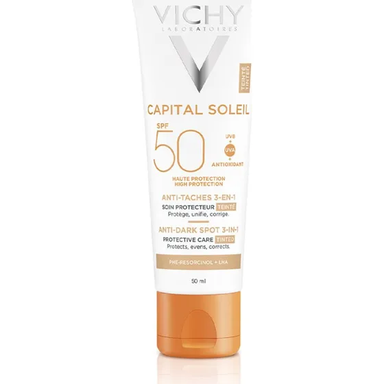 Vichy Idéal Soleil SPF50+ Getinte Anti-Vlekken 3-in-1 50ml