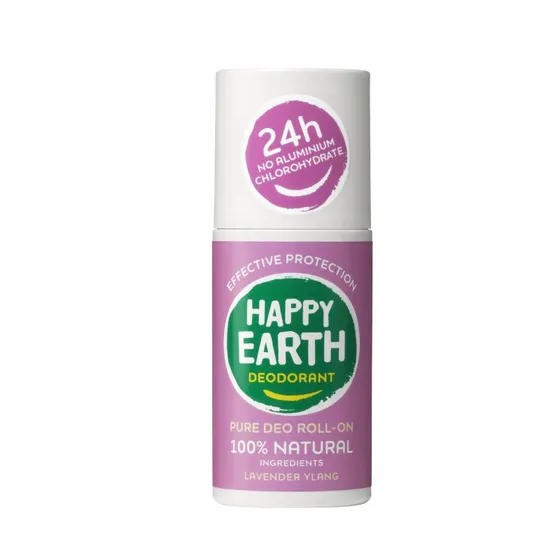 Happy Earth 100% Natuurlijke Deo Roll-On Lavender Ylang 75ml