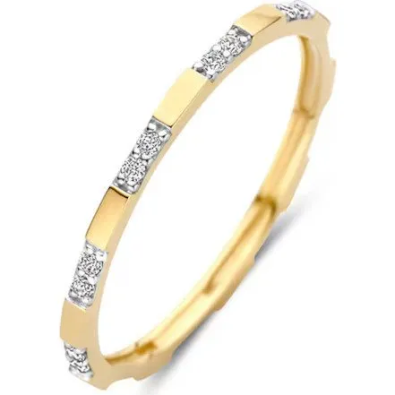 BLUSH 1260YZI Geelgouden Ring Zirkonia Pavé