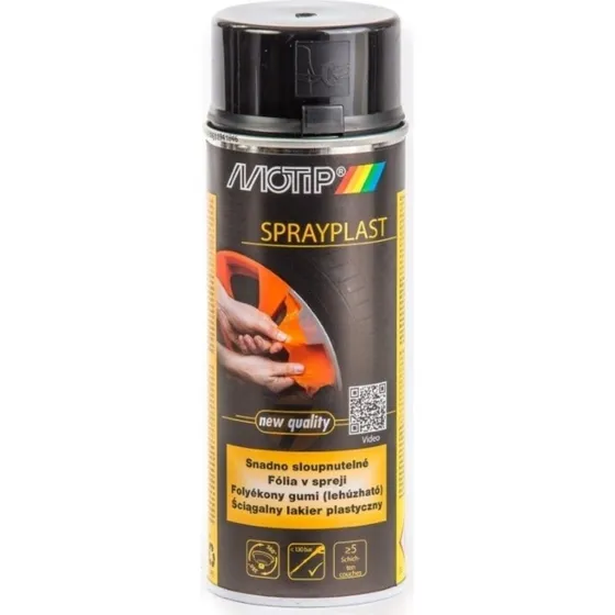 Motip SprayPlast Zwart Halfmat 400ml