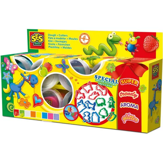 SES Creative Klei Mania 8 x 90 g met vormpjes