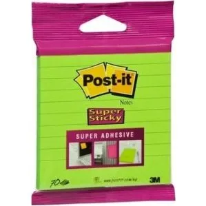 3M Post-it Super Sticky XL 101x101mm groen met lijn 70 vel