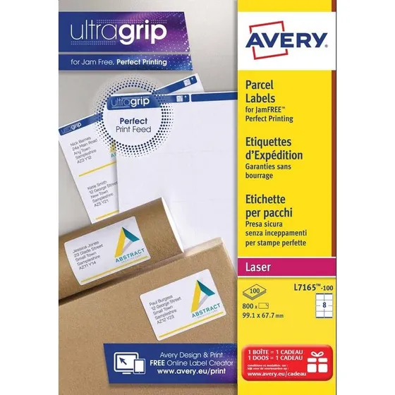 Avery Etiket L7165-100 99,1x67,7 mm wit 800 stukken