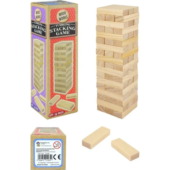 Jenga Stapeltoren houten spel – 54 blokken