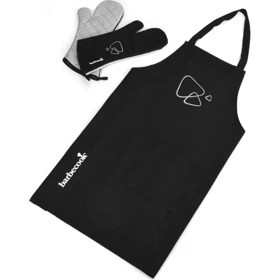 Barbecook Zwart Schort Set met Handschoenen