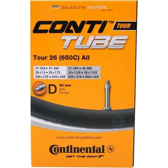 Continental Tour 26 (650C) binnenband 26 x 1 3/8, Hollands ventiel 40mm