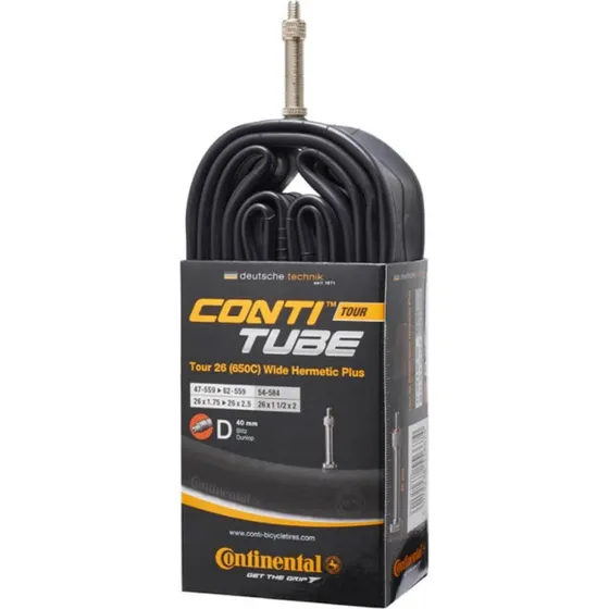 Continental Tour 26 Hermetic 26 x 1.75-2.50, Hollands ventiel 40mm, zwart