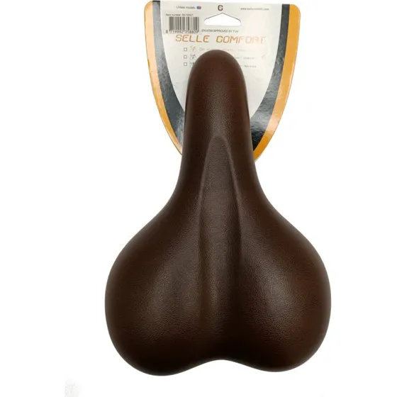 Selle Comfort Zadel Bruin Gel, Zonder Strop