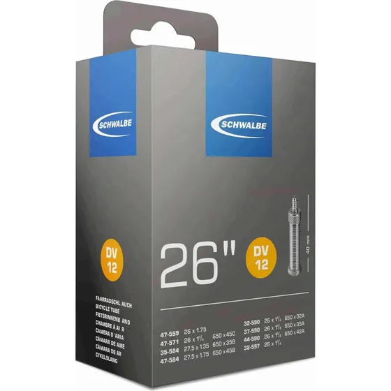 Schwalbe DV12 Binnenband 26 x 1 1/4 - 27.5 x 1.75 hv 40mm