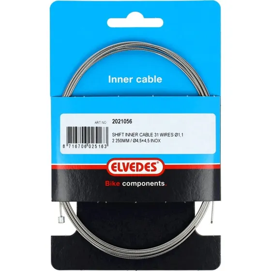 Elvedes RVS Binnenkabel Slick 31dr 4.5x4.5 mm Grijs
