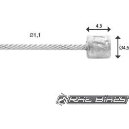 Elvedes Schakel Binnenkabel RVS 4.5x4.5mm voor Shimano RVS 2,25