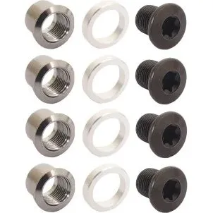 Shimano FC-M8100 Kettingbladboutjes Set (x4) Zwart/Zilver