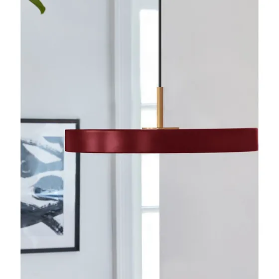 UMAGE Asteria Mini LED hanglamp - Robijnrood/Messing - Ø 31 cm