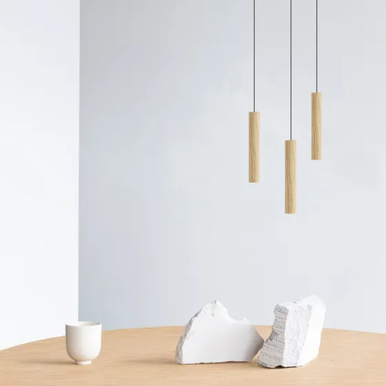 UMAGE Chimes Cluster 3 Hanglamp - Eikenhout
