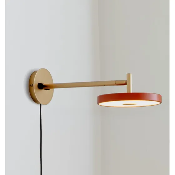 UMAGE LED wandlamp Asteria Long, Oranje/Messing