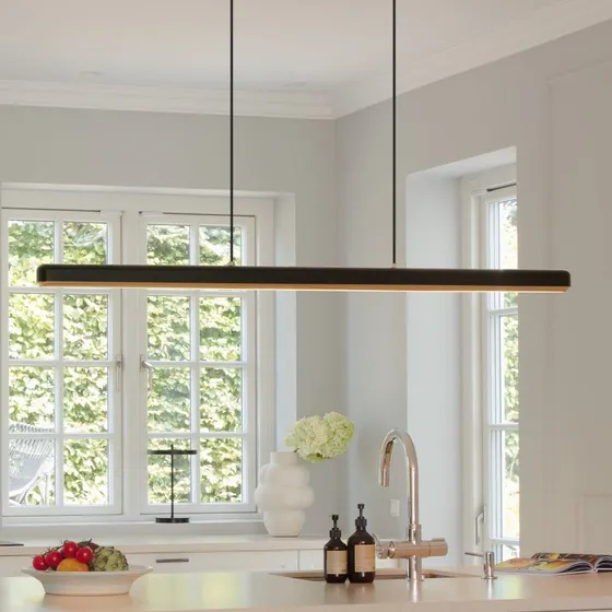 UMAGE Hazel Branch LED Hanglamp - Zwart/Messing - 150 cm
