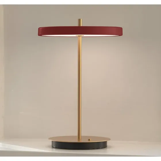 UMAGE Asteria Move LED tafellamp - Robijnrood/Messing - 31 cm