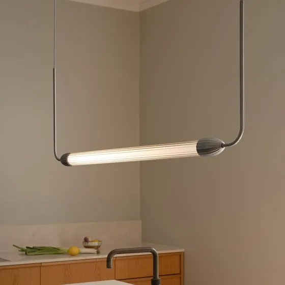 UMAGE LEMON SQUEEZE LINEAR hanglamp, staal, 138 cm, GU10
