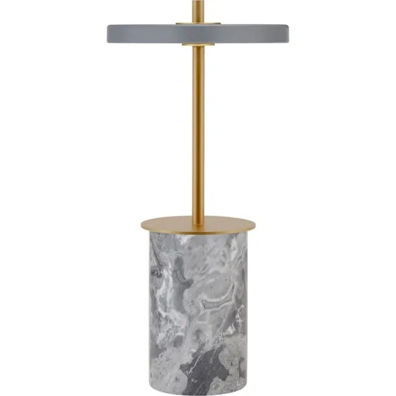 UMAGE Asteria MOVE MINI Acculamp - Marmergrijs/Messing - IP44