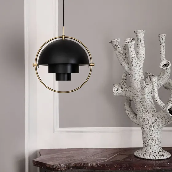 Gubi Multi-Lite Hanglamp Ø 36 cm, Messing/Zwart