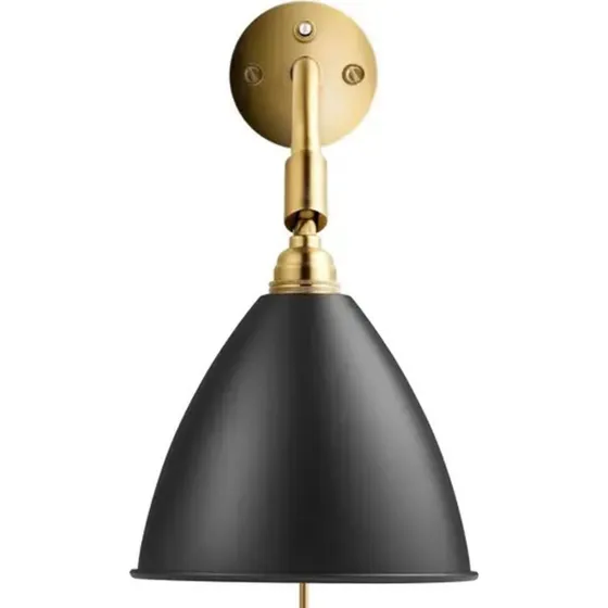 Gubi Bestlite BL7 Wandlamp - Zwart/Messing - Ø 16 cm