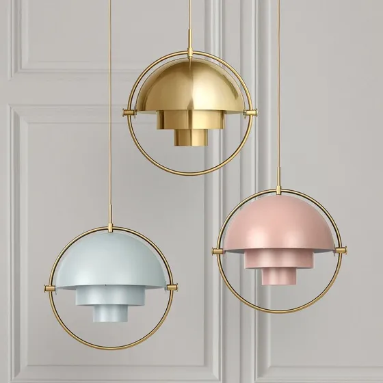 Gubi Multi-Lite Hanglamp Ø 36 cm - Messing/Rose Dust