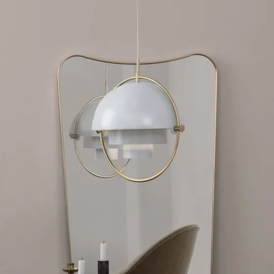 Gubi Multi-Lite Hanglamp, Ø 27 cm, Messing/Wit