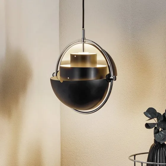 Gubi Multi-Lite Hanglamp - Chroom/Zwart - Ø 27 cm