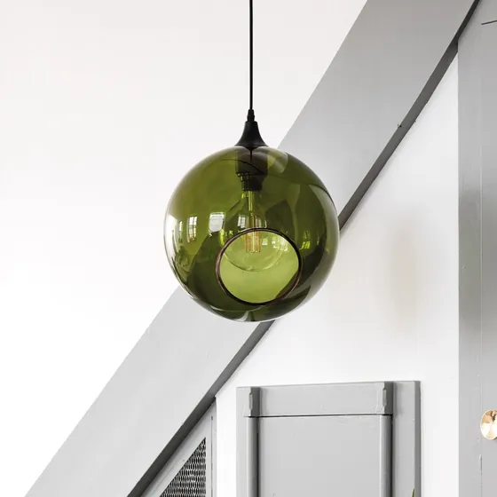 DESIGN BY US Ballroom XL Hanglamp - Groen - Mondgeblazen Glas