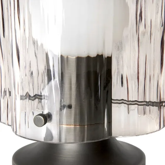 Gubi Seine Tafellamp - Rookgrijs Glas & Antiek Messing