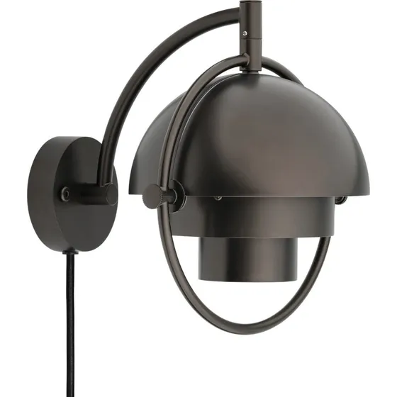 Gubi Multi-Lite wandlamp, zwart-messingkleurig, metaal