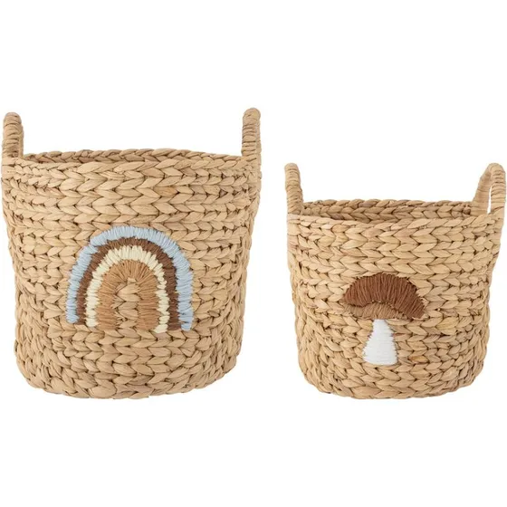 Bloomingville Agnes Opbergmanden Set van 2 - Waterhyacint