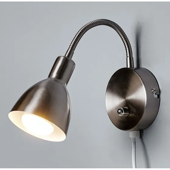 Lindby Wandlamp Amrei - Nikkel - Dimbaar - 42 cm